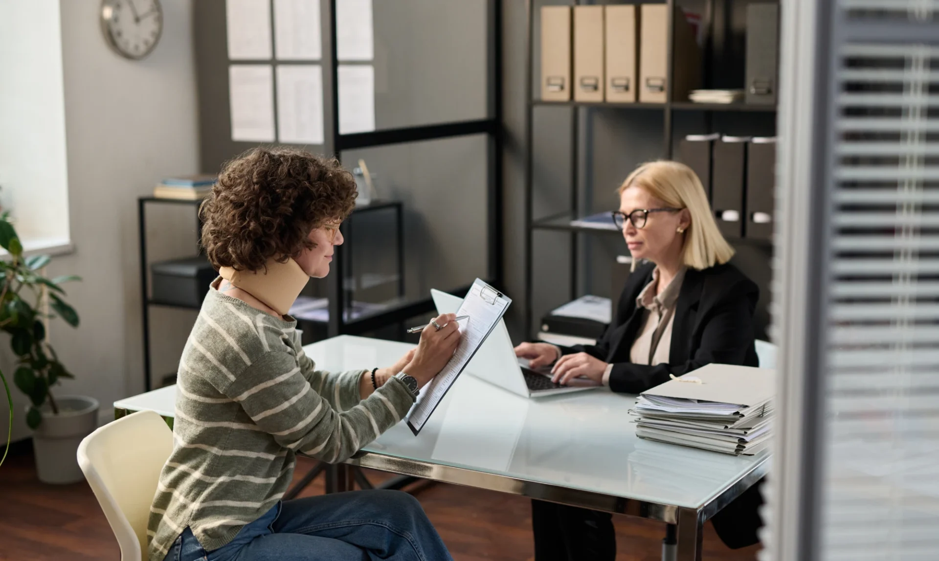 Johnson & Associates lawyer providing legal support to a client.